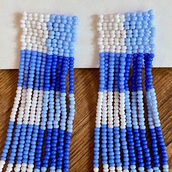 🌺🎉HP🎉🌺 NWT Anthropologie Casa Clara Beaded Tassel Earrings - Picture 10 of 16